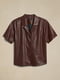 Легкая коричневая рубашка из экокожи | 6833966 | фото 4