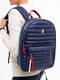 Стьобаний темно-синій рюкзак з логотипом | 6833990 | фото 3