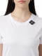 Бавовняна біла футболка з логотипом | 6834016 | фото 2