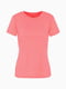 Бавовняна рожева футболка з оксамитовим логотипом | 6834020 | фото 5