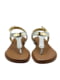 Серебристые сандалии-вьетнамки с ремешком | 6833865 | фото 3