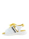 Біло-жовті босоніжки на шнурівці | 6605097 | фото 3