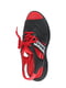 Чорно-червоні босоніжки на шнурівці | 6605098 | фото 5