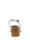 Светло-серые кожаные босоножки на широком каблуке | 6605101 | фото 4