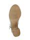 Светло-серые кожаные босоножки на широком каблуке | 6605101 | фото 6