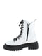Білі шкіряні черевики на шнурівці | 6605153 | фото 2