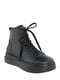 Черные кожаные ботинки на шнуровке | 6605158 | фото 3