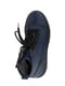 Сині шкіряні черевики на шнурівці | 6605159 | фото 5