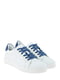 Кеди білі на синій шнурівці | 6605170