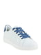 Кеди білі на синій шнурівці | 6605170 | фото 3