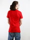 Червона футболка з розрізами по боках | 6834225 | фото 4