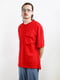 Червона футболка з накладною кишенею | 6834296 | фото 3