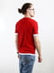 Червона футболка з білими манжетами | 6834331 | фото 2