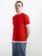 Червона футболка з білими манжетами | 6834331 | фото 3