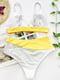 Купальник роздільний "Casa blanca" біло-жовтий із завищеною талією | 6834753 | фото 6