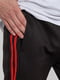 Підліткові чорні спортивні штани із червоними смужками | 6835085 | фото 4