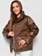 Демісезонна коричнева куртка з накладними кишенями | 6835094 | фото 2