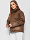 Демісезонна коричнева куртка з накладними кишенями | 6835100 | фото 2