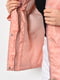 Демісезонна стьобана куртка рожевого кольору | 6835124 | фото 4