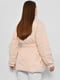 Демісезонна молочна куртка з асиметричним коміром і поясом | 6835126 | фото 3