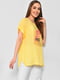 Жовта вільна футболка з принтом | 6835190 | фото 2