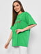 Зелена вільна футболка з принтом | 6835196 | фото 2