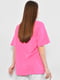Рожева вільна футболка з принтом | 6835200 | фото 3