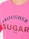 Рожева вільна футболка з принтом | 6835200 | фото 4