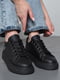 Кросівки чорного кольору на шнурівці  | 6835380 | фото 2