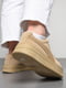 Кросівки бежевого кольору на шнурівці  | 6835387 | фото 3