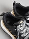Кросівки чорного кольору з бежевими вставками на шнурівці | 6835391 | фото 4