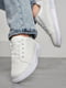 Кросівки білого кольору на шнурівці  | 6835414 | фото 2