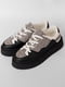 Кросівки чорно-білого кольору на шнурівці  | 6835424 | фото 2