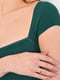 Зелена облягаюча сукня-міні в дрібний рубчик | 6835482 | фото 4
