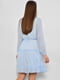Шифонова блакитна сукня А-силуету в горошок | 6835485 | фото 3