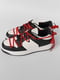 Кросівки чорно-бiлі на червоній шнурівці  | 6835677 | фото 2