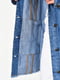 Подовжена джинсова куртка блакитного кольору | 6835683 | фото 4