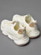 Кросівки молочного кольору на шнурівці | 6835697 | фото 3