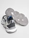 Кросівки біло-сірого кольору на шнурівці  | 6835698 | фото 3