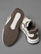 Кросівки біло-коричневого кольору на шнурівці  | 6835700 | фото 4