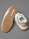 Кросівки біло-бежевого кольору на шнурівці  | 6835705 | фото 4