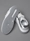Кросівки біло-сірого кольору на шнурівці  | 6835715 | фото 4