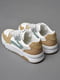 Кросівки біло-бежевого кольору на шнурівці  | 6835716 | фото 3
