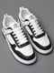 Кросівки чорно-білого кольору на шнурівці  | 6835732