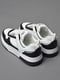 Кросівки чорно-білого кольору на шнурівці  | 6835732 | фото 3