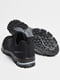 Текстильні чорні кросівки на шнурівці | 6835756 | фото 3