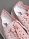 Перфоровані рожеві кеди на шнурівці  | 6835834 | фото 4