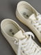 Кеди текстильні білого кольору на шнурівці  | 6835847 | фото 4