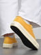 Кеди текстильні жовтого кольору на шнурівці  | 6835849 | фото 3