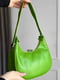 Стьобана зелена сумка із екошкіри | 6835885 | фото 2